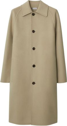 Burberry Straight-Hem Wool Midi Coat, Brand Size 8 (US Size 6)