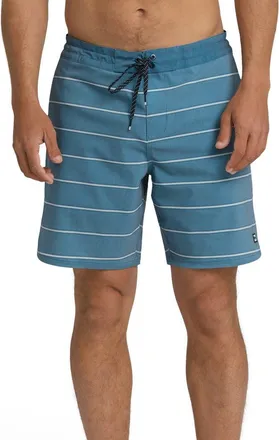 Billabong 73 LT Stripe Board Shorts in Real Teal at Nordstrom, Size 38
