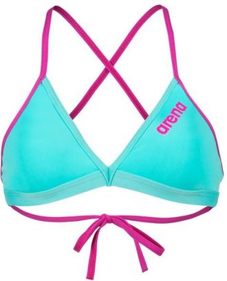 Arena Team Swim Top Tie Back Solid Bikini-Top f&uuml;r Damen | t&uuml;rkis