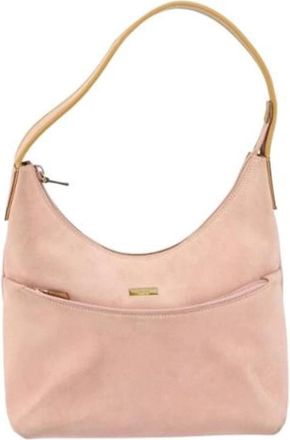Gucci Pre-owned Shoulder Bag - Dames - Vintage Schoudertas - Roze - ONE Size - Su&egrave;de - Vintage