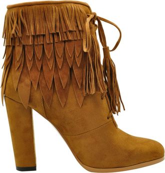 Generic Women Retro Tassel Block Heel Lace Up Ankle Boots, Fashion Suede Round Toe Formal High Heel Short Booties, Comfortable Chunky Heel Fall Banquets Dance