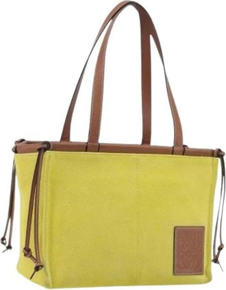 Loewe Pre-owned Tote Bag - Dames - Vintage Shopper - Geel - ONE Size - Leer - Vintage