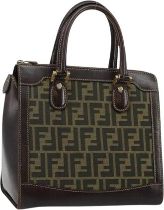 Fendi Pre-owned Canvas Handtas - Dames - Vintage Handtas - Bruin - ONE Size - Vintage