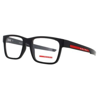 Prada Mens Black Rectangular Eyeglass Frames PS02PV1BO1O155