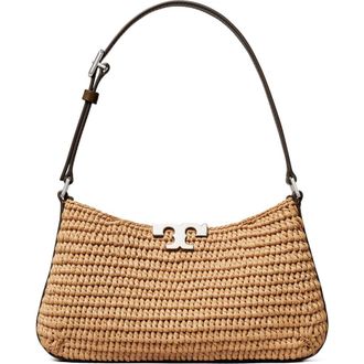 Tory Burch Slim Eleanor Woven Raffia Shoulder Bag in Honeycomb at Nordstrom