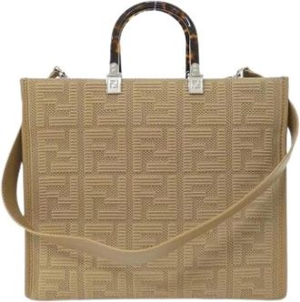 Fendi Pre-owned Tote Bags, female, Beige, Size: ONE SIZE Pre-owned Vintage Tote Bag