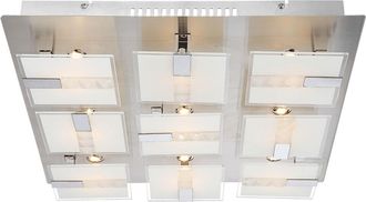 Globo Lighting Plafoniera Led 40,5 Watt Vetro Satinato Illuminazione Ufficio Lampada Globo 41711-9
