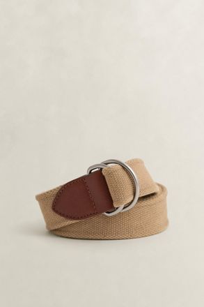 GANT Men Washed Webbing Belt (L-XL) DARK KHAKI