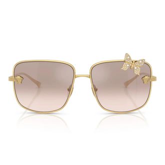 Versace Sunglasses Ve2282 10028 Z Gold/Light Brown Women