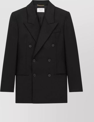 Saint Laurent show version double-breasted lapel jacket