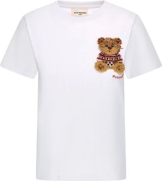 Rue Madam T-shirts met korte mouwen - Dames - Tops - Wit - Maat: S