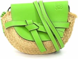 Loewe Tweedehands leren schoudertassen - Dames - Vintage Schoudertas - Groen - ONE Size - Leer - Vintage