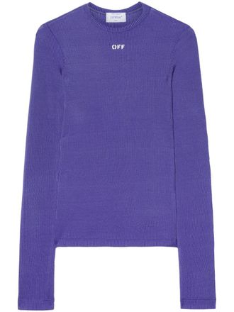 Off-white Off Stamp long-sleeve top - Purple