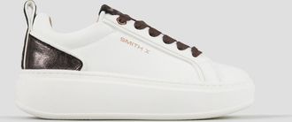 Alexander Smith Stone Woman in white and bronze laminated heel