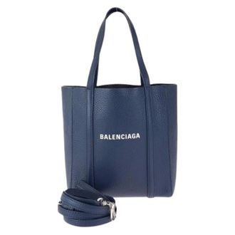 Balenciaga Pre-owned Tote Bags, female, Blue, Size: ONE SIZE Pre-owned Everyday XXS Leather 2way bag