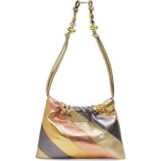 Aim&eacute;e Tie Breaker Shoulder Bag in Metallic Stripe at Nordstrom