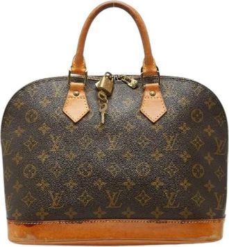 Louis Vuitton Pre-owned Alma PM Monogram Handbag - Dames - Vintage Handtas - Bruin - ONE Size - Leer - Vintage