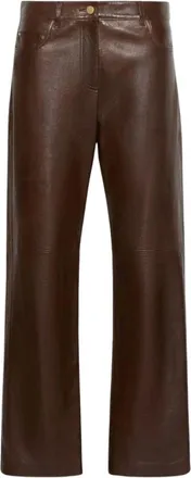 Max Mara Dames, Broeken, Bruin, Maat: 2XS Leer