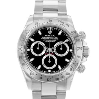 Rolex Pre-owned Rolex Cosmograph Daytona Chronograph Automatic Chronometer Black Dial Mens Watch 116520 BKSO