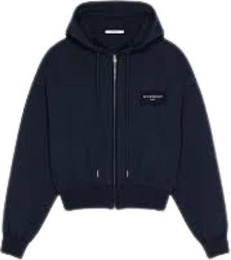 Givenchy 4G Strik - Dames - Vesten met rits - Blauw - M - Katoen - Hoodies & sweatvesten