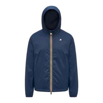 K-Way Jake Reversible Interlock - Heren - Zomerjassen - Blauw - M - Katoen - Jassen