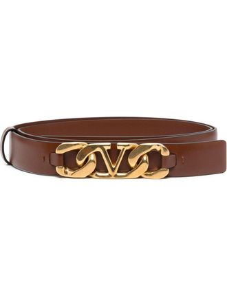 Valentino Garavani Cintura VCHAIN in pelle - Marrone