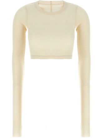 Rick Owens cropped T-shirt - women - Cotton - 42 - Neutrals