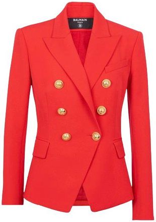 Balmain Deep Pink Double Breasted Blazer Size XS