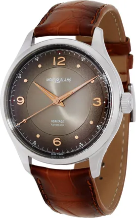 Montblanc Heritage Quartz Brown Dial Mens Watch 128673