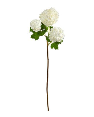Nearly Natural Set Of 2 33In Snowball Hydrangea Artificial Flower