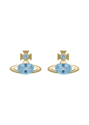 Vivienne Westwood Allie Crystal-embellished orb Stud Earrings - Light Blue - One Size