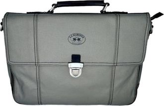 La Martina Grijze Messenger Bag Aktetas - Dames - Laptoptassen - Grijs - ONE Size - Polyester - Tassen