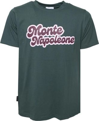 Family Fir$t Milano Groene Ronde Hals Katoenen T-shirt Montenapoleone - Heren - T-shirts - Groen - 2XL - Katoen - Tops