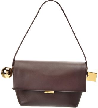Jacquemus The Rond Carre Leather Shoulder Bag