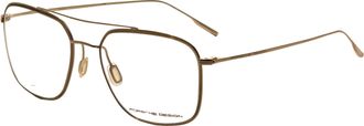 Porsche Design Mens 56mm Gold Opticals