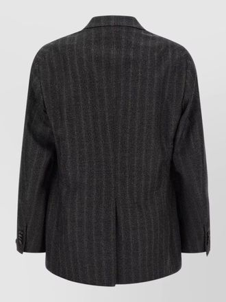 Tagliatore wool pinstripe double breasted coat
