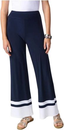 Joseph Ribkoff Wijde broek - Dames - Wijde Broeken - Blauw - 2XL - Broeken