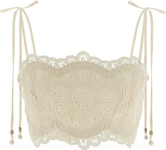 Zimmermann Rhiannon Top Beige-Donna