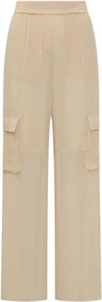 Pinko Wide Trousers, female, Beige, Size: 2XS Casteggio Trousers