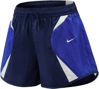 Nike (WMNS) Nike Sportswear Loose Mid-Rise Track Shorts Asia Sizing Midnight Navy Old Royal White IM8404-410