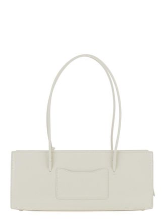 Marc Jacobs Womens Shoulder Bag The Mirror Satchel White Leather Cow