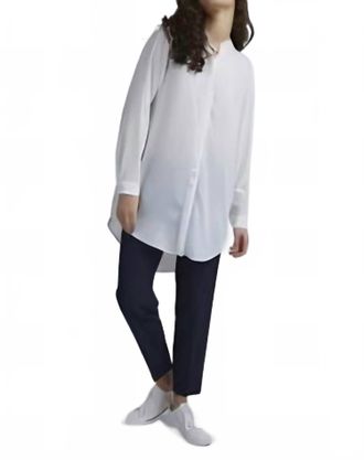 Ichi Button-Up Tunic Shirt In White