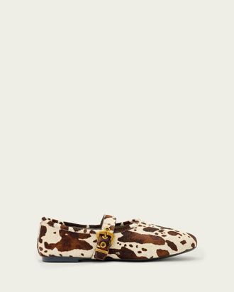 AllSaints Leather Sabine Cowhide Leather Ballet Flats, Size: UK 4/ US 7/ EU 37