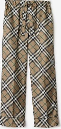 Burberry Check Silk Pyjama Trousers