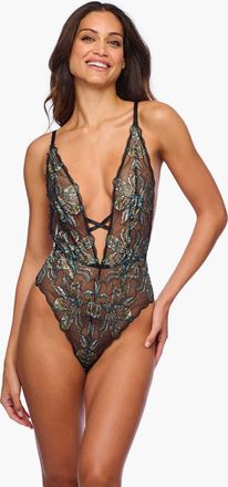 Cosabella Paradiso Plunge Teddy in Black/cappero at Nordstrom, Size X-Large