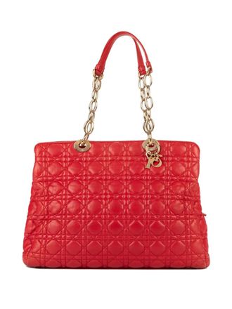 Dior quilted chain tote bag - women - Calf Leather - One Size - Red
