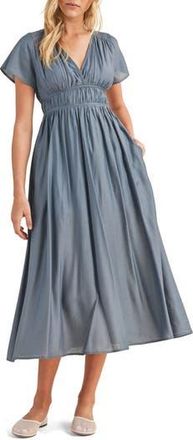 Wishlist Flutter Sleeve Midi Dress in Blue at Nordstrom Rack, Size Medium