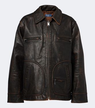 Polo Ralph Lauren Chaqueta de piel oversized