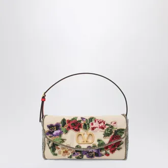 Valentino Small Shoulder Bag Vain Soft With Embroidery