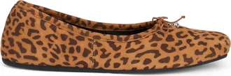 Vivienne Westwood Womens Ballerina Brigitte Leopard Animalier Sheep Leather Shoes
